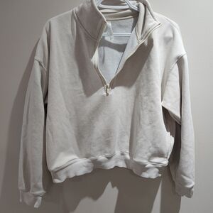 Fabletics Cream Half Zip